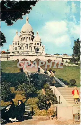 Moderne Karte Paris le Sacre Coeur