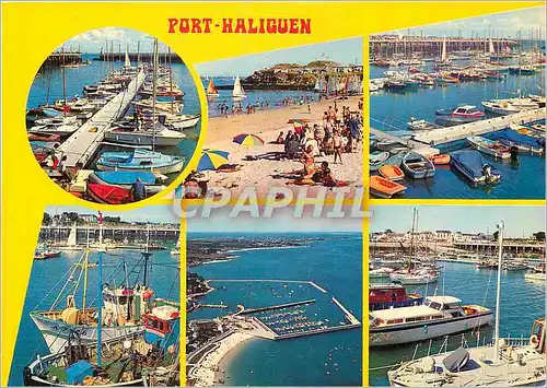 Cartes postales moderne Couleurs de Bretagne Port Haliguen le port de plaisance et la plage