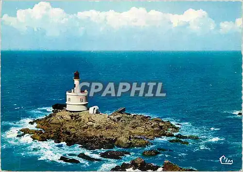 Moderne Karte Quiberon (Morbihan) vue aerienne le Phare de la Teignouse