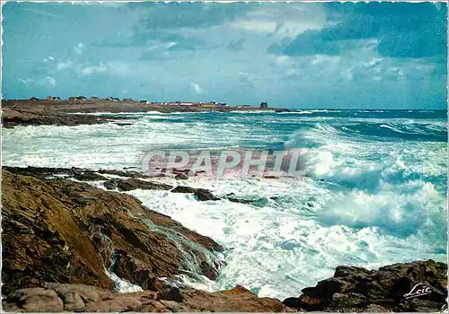 Moderne Karte Presqu'il de Quiberon Tempete sur la Cote Sauvage