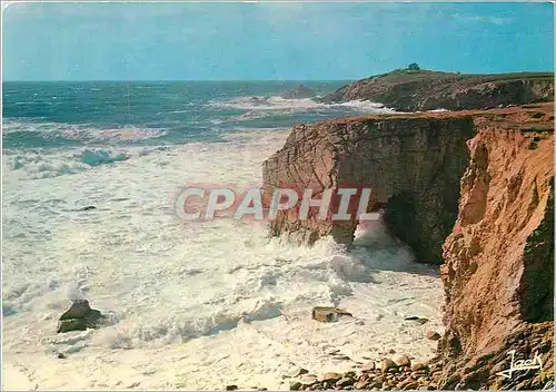 Moderne Karte Couleurs de Bretagne la Cote Sauvage L'Arche Poort Blanc un Jour de Tempete