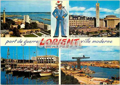Cartes postales moderne Lorient (Morbihan) Port de guerrre ville moderne