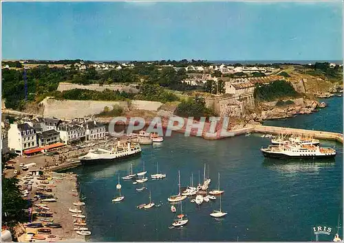 Moderne Karte Belle Ile en Mer Le Port du Palais et la citadelle