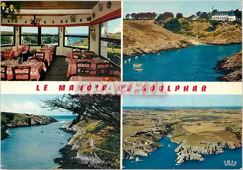 Moderne Karte Manoir de Goulphar la salle a manger le petit port de Goulphar