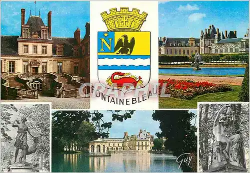 Moderne Karte Les Merveilles du Val de Loire Blois (Loir et Cher) La cour d'honneur du Chateau l'aile et l' es