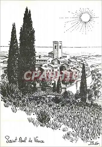 Cartes postales moderne Ravissant Village provencal qui domine Cannes