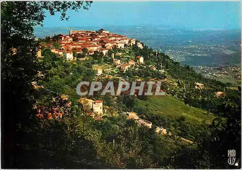 Moderne Karte Paysages de France Cabris Alpes Maritimes Alt 550 m Ravissant Village provencal dominant Cannes