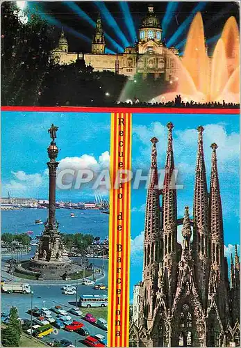 Cartes postales moderne Barcelona Fuentes mont Juich