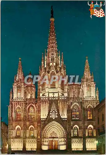 Cartes postales moderne Barcelona Cathedral illumlinee