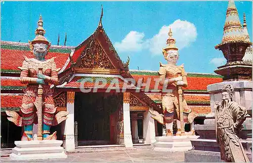 Cartes postales moderne Guards Guarding the Enterence of Wat