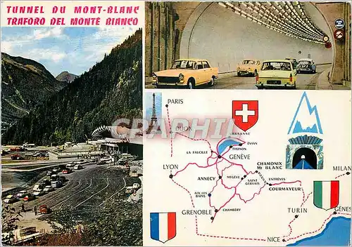 Cartes postales moderne Tunnel du Mont Blanc Reliant Chamonix Mont Blanc (France)