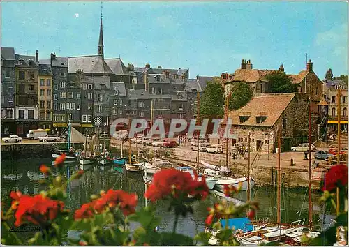 Cartes postales moderne Normandie France Honfleur le Bassin et la Lieutenance