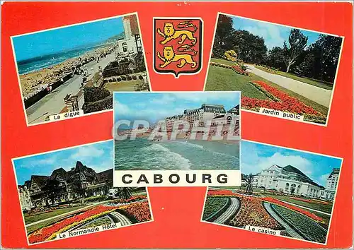 Cartes postales moderne La Cote Fleurie Cabourg (Calvados) Lion La digue Jardin public Le Normandie Hotel Le casino