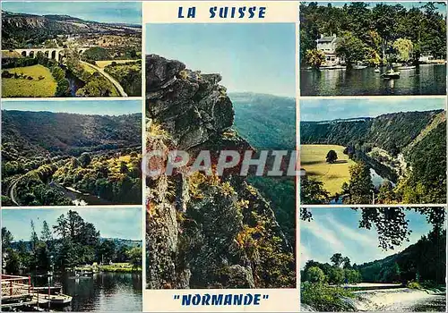 Cartes postales moderne La Suisse Normandie Les bords de l'Orne Rochers de la Haule