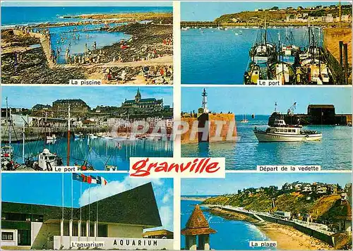 Cartes postales moderne Granville Depart de la vedette La piscine