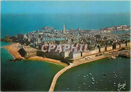 Moderne Karte Bretagne Cote d'Emeraude Saint Malo cite Corsaire