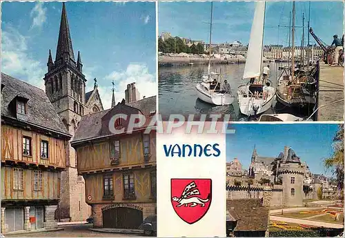 Moderne Karte La Bretagne en couleurs Vannes (Morbihan) Les Vieux quart