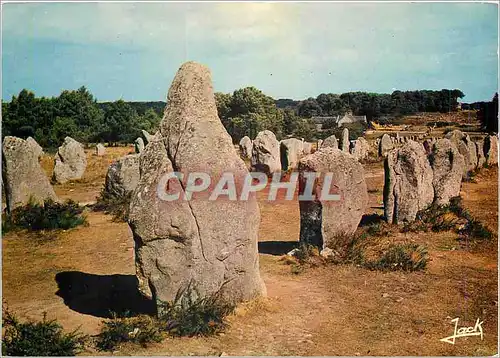 Moderne Karte La Bretagne en couleurs Carnac (Morbihan) Alignement de Kermario
