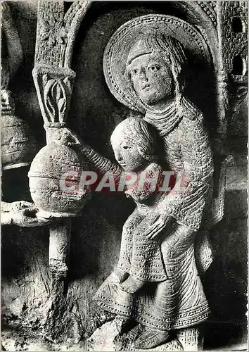 Moderne Karte Cathedrale d'Autun (S et L) la Vierge et l'enfant chapiteau