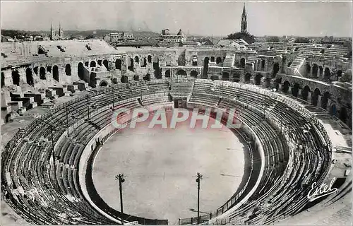 Moderne Karte Nimes Les Arenes vue interieure