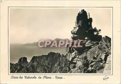 Moderne Karte La Corse Ile de Beaute Calanche de Piana et Golfe de Porto