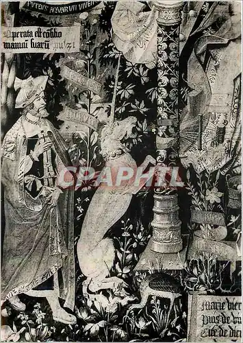 Cartes postales moderne Histoire de la vierge (Suite de 17 Tapiseries) Ateliers remois debut XVIe s Les Perfections de M