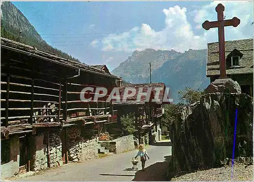 Cartes postales moderne Vieux raccards aux Marecottes (Valais)