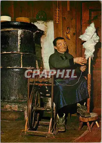 Cartes postales moderne Fileuse Valaisanne Folklore