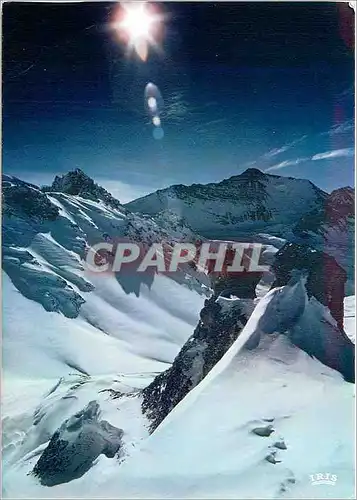Cartes postales moderne Tignes (Savoie) Alt 2100m La Grande Casse (3852m) depuis le col du Palet (2653m)