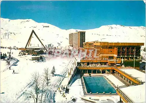 Cartes postales moderne Savoie le Corbier (1650m) la Station et sa piscine