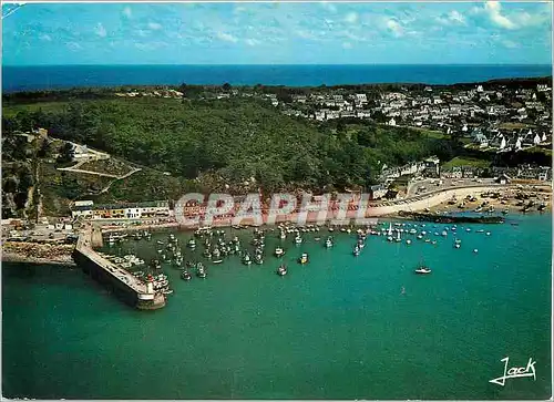 Moderne Karte Couleur de Bretagne Erquy Vue generale du port