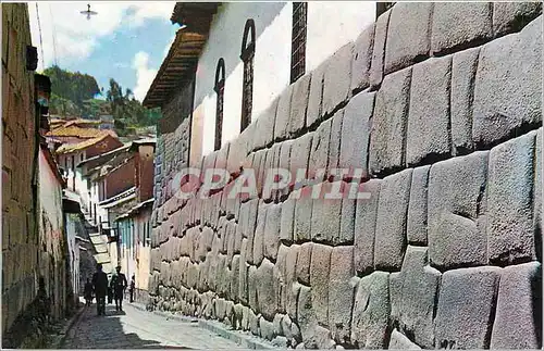 Moderne Karte Typical Street Peru