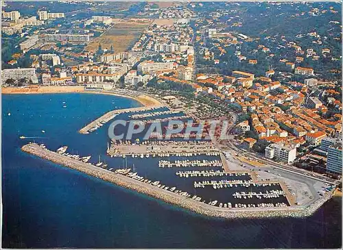 Moderne Karte Lumiere et Beaute de la Cote d'Azur Sainte Maxime vue aerienne du port de Plaisance