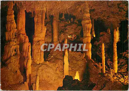 Moderne Karte Grottes de Fontirou Salle du Temple Hindou