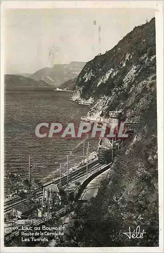 Cartes postales moderne Lac du Bourget Route de la corniche les Tunnels  Train