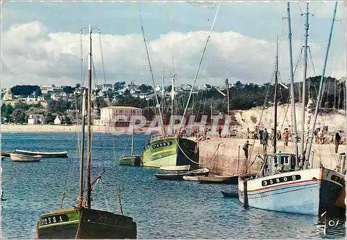 Moderne Karte La Bretagne en couleurs Morgat (Finistere) Les Thoniers dans le Port Bateaux