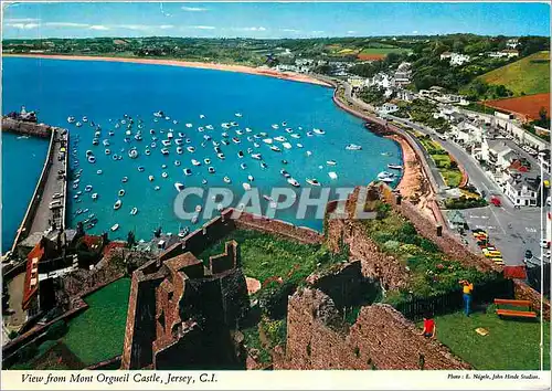 Cartes postales moderne View from Mont Orgueil Castle Jersay