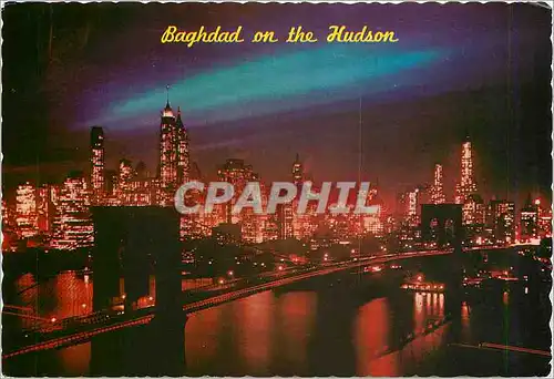 Moderne Karte New YORK City Baghdad in the Hudson