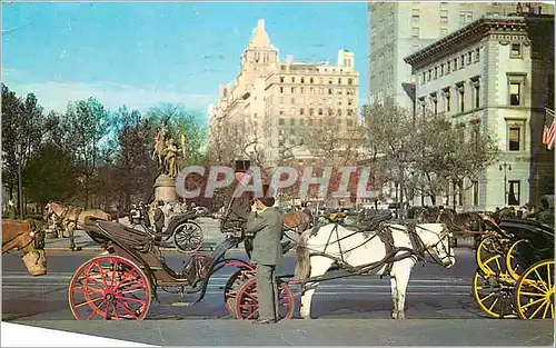 Moderne Karte Carriages in 59th Street New York City