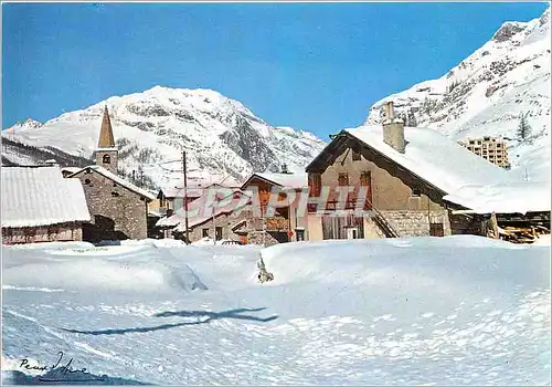Cartes postales moderne val d'Isere Alt 1850m calma apres la chute de neige sur le vieux village