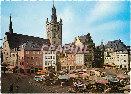 Cartes postales moderne Trier Main Market With St Peter's Foutsain and St Gangolph