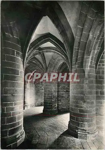 Moderne Karte Abbaye dy Mont Saint Michel (Manche) Crypte des Gros Piliers (XVes)