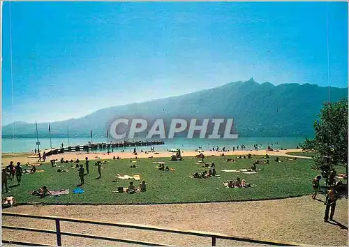 Cartes postales moderne Aix les Bain La PLage et la dent du Chat