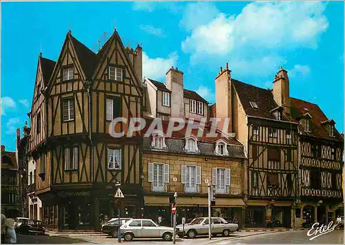 Moderne Karte Au pays des grands Crus Dijon (Cote d'Or) Vieilles maisons rue Auguste Comte