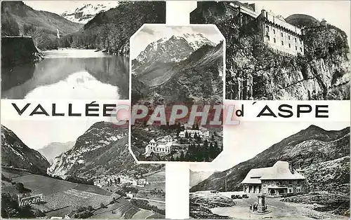 Cartes postales moderne Nos Belles Pyrenees Lac d'Anglus (alt 1230m) Le fort du Portalet les Gorges du Portalet