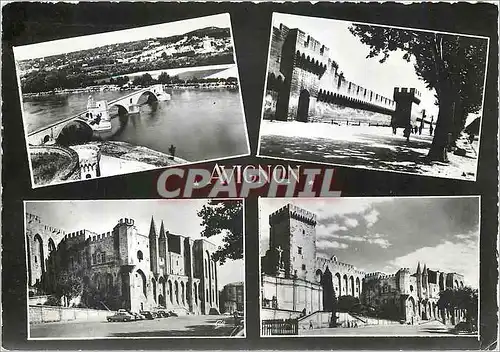 Cartes postales moderne Avignon Pont St Benezet Les Remlparts le Palais des Papes