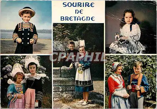 Cartes postales moderne Sourire de Bretagne Folklore