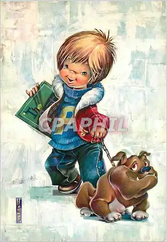 Cartes postales moderne Enfant Chien