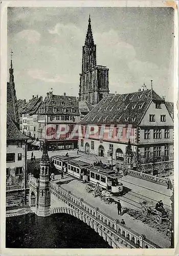Cartes postales moderne Strasbourg Musee Historique et la Cathedrale Tramway