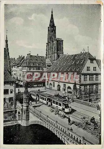 Moderne Karte Strasbourg Musee Historique et la Cathedrale Tramway